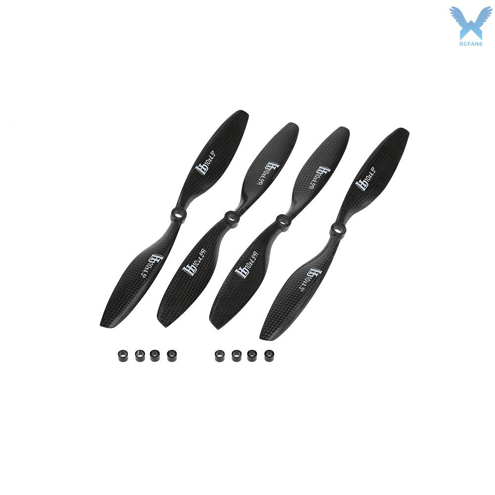 2 Pairs HJ Carbon Fiber 1045 10 * 4.5" CW CCW Propellers Prop for F450 F500 F550 RC QuadCopter MultiCopter RC Accessories[rc]
