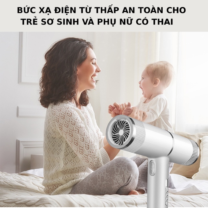 Máy sấy tóc 💢Tạo ion âm chăm sóc tóc💢 công suất 2000 W rất êm và gió cực mạnh🌺✨Phiên Bản Mới Nhất🌺✨