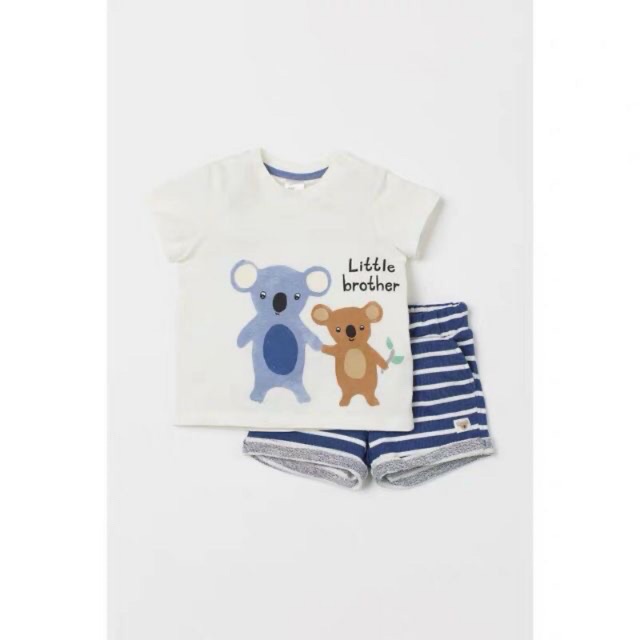 XẢ HÀNG!!  bộ cotton Little Brother H.M cực xinh 140k