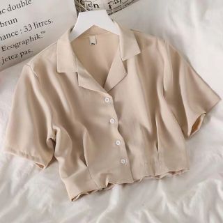 (HÀNG ORDER) Áo croptop cổ sơ mi kèm ảnh thật