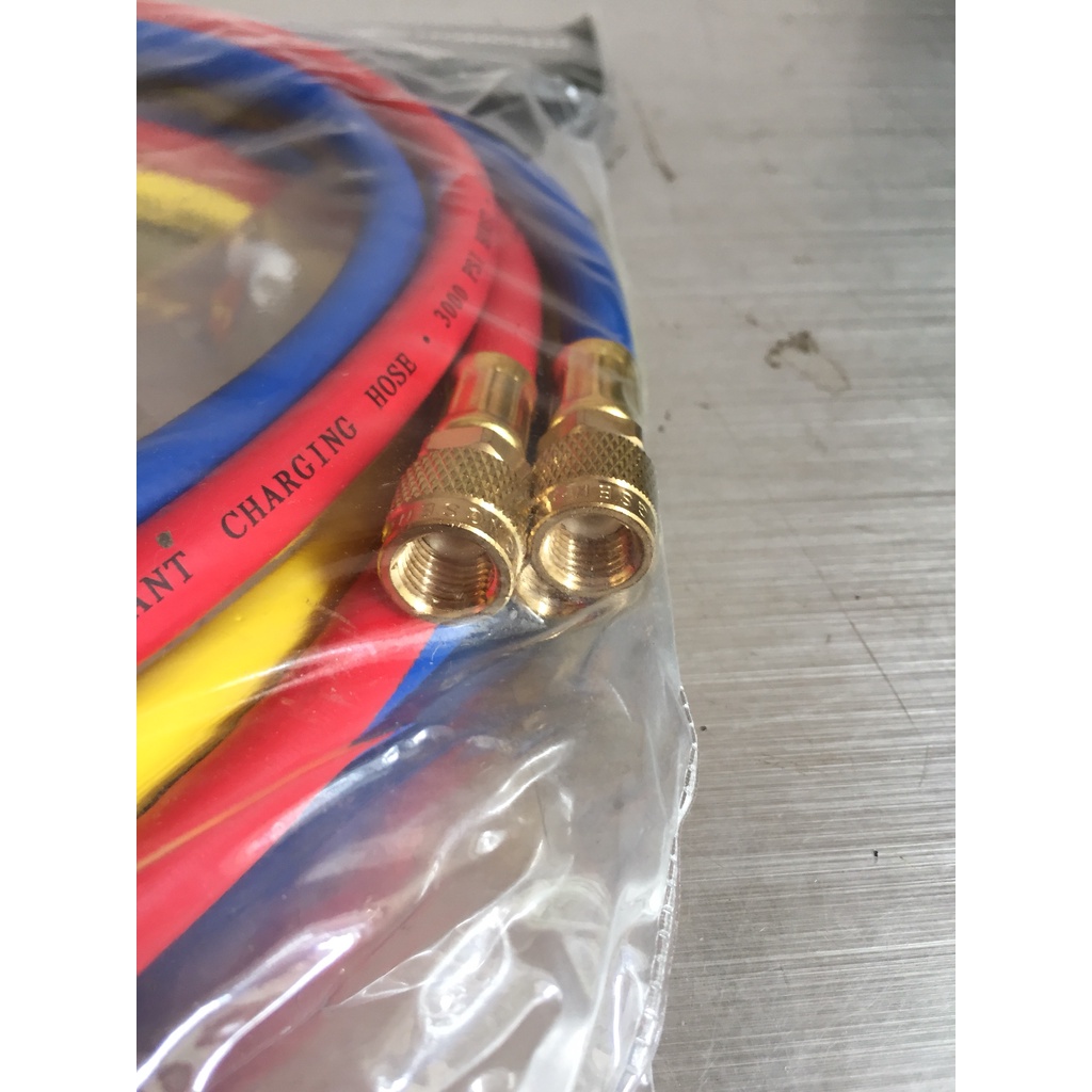 Bộ 3 dây nạp gas Hongsen HS-336 HS-372 cho gas R22 1/4*1/4