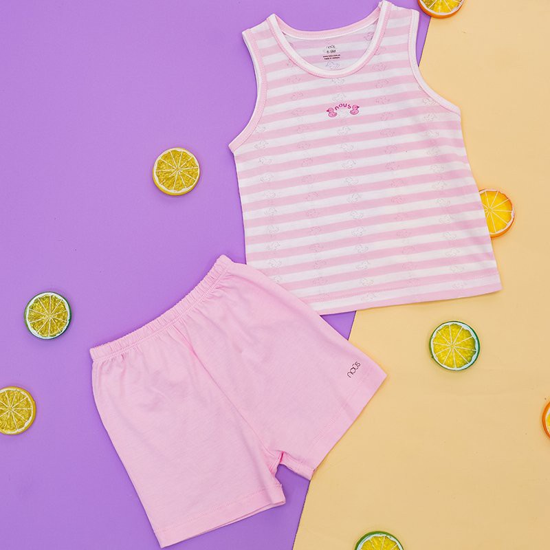 Bộ ba lỗ Nous mùa hè cho bé size từ 6m đến 18m