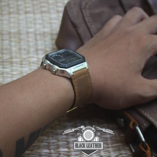Dây đồng hồ da bò cho Casio AE1200 WHD (Tặng kèm khoá + cây thay dây )