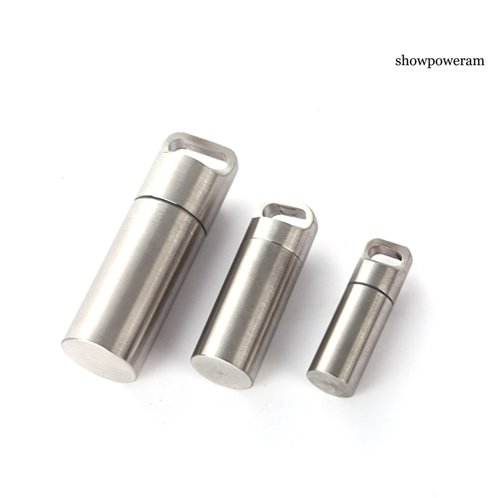 (Hàng Mới Về) Hộp Đựng Thuốc Mini Bằng Thép Không Gỉ Chống Thấm Nước