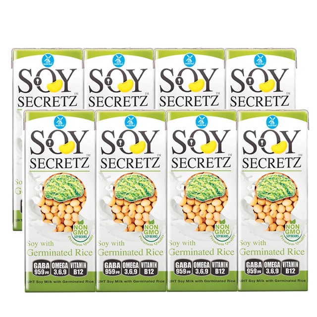 12 Lốc Sữa Đậu Nành Với Gạo Mầm Soy Secretz 180ml/hop