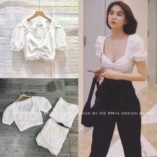 Áo Croptop Tay Bồng