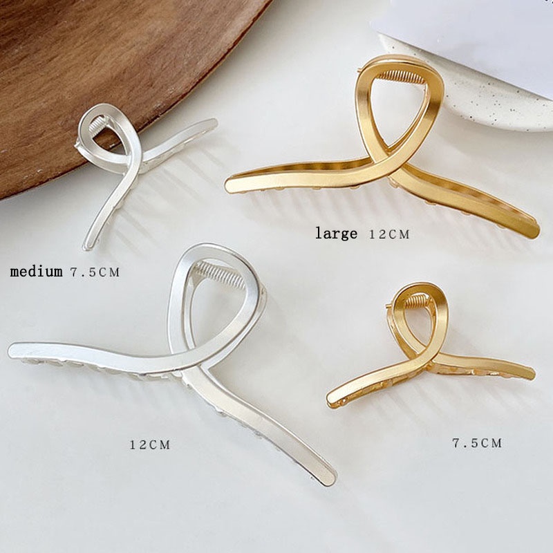 Kẹp tóc càng cua bằng kim loại đơn giản tiện lợi