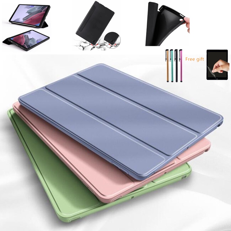 Mới Bao Da Máy Tính Bảng Mềm Gấp Ba Khúc + Phim + Bút Cho samsung galaxy tab a7 lite case 8.7 inch 2