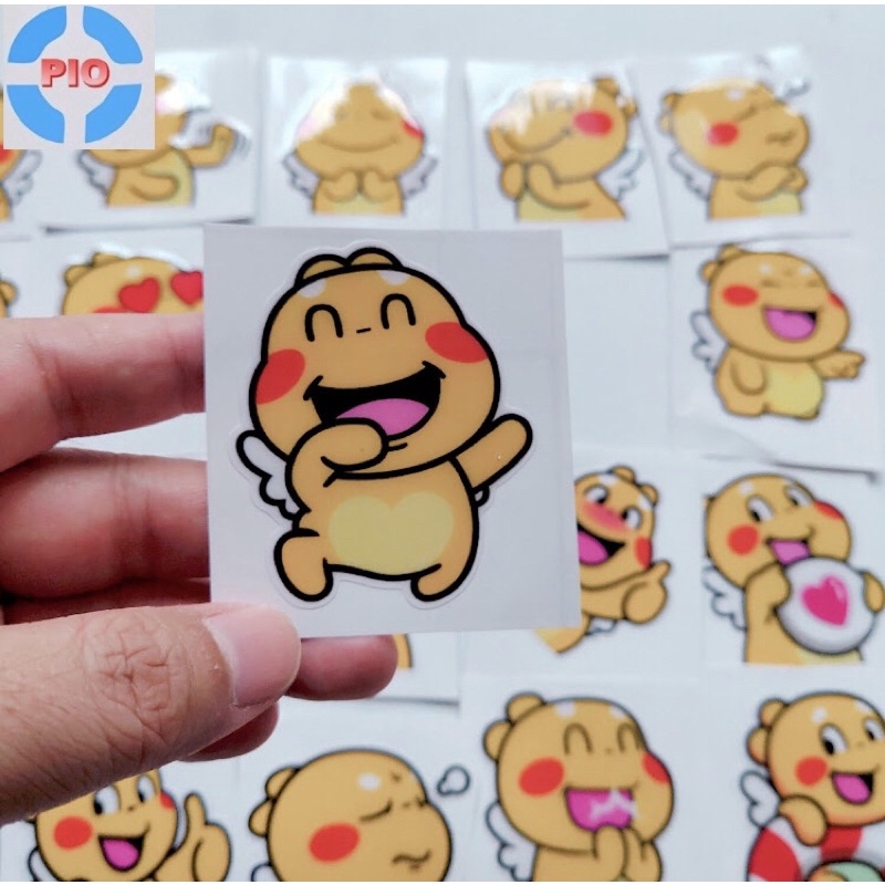 Tem Sticker Dập Nổi Khủng Long Cute Biểu Cảm Dễ Thương