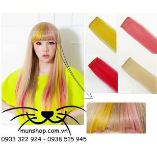 Combo 6 line tóc giả Tóc kẹp line màu