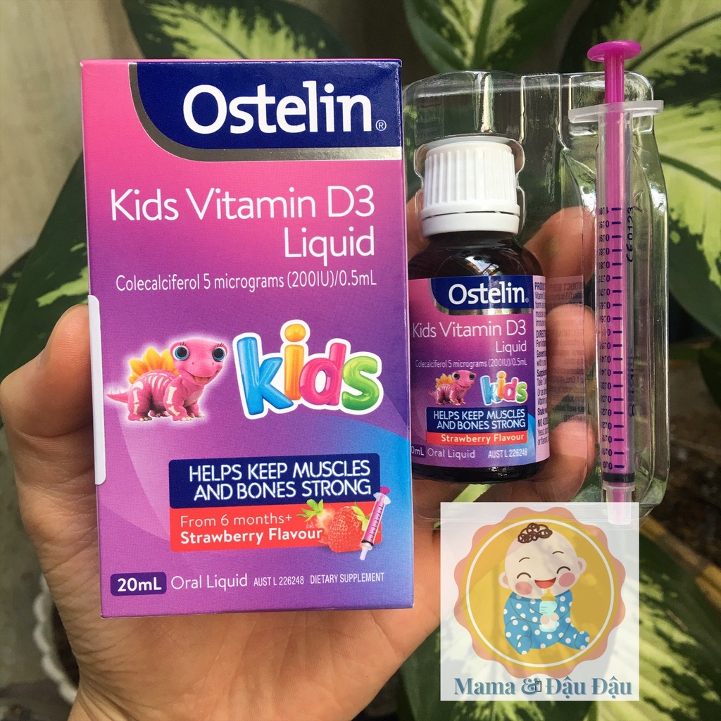 [CHÍNH HÃNG][ÚC]VITAMIN D3 KIDS OSTELIN CHO BÉ CỨNG CÁP,XƯƠNG CHẮC KHOẺ DATE 2025