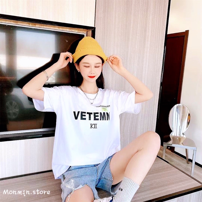 Áo phông cổ tròn đơn giản in chữ hoang dã