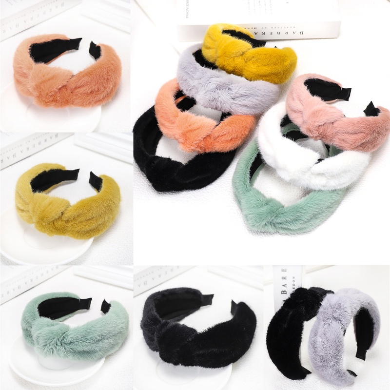 Băng Đô Lông Nhung Mềm Mại Màu Sắc Kẹo Ngọt Thời Trang Mùa Đông Dành Cho Nữ