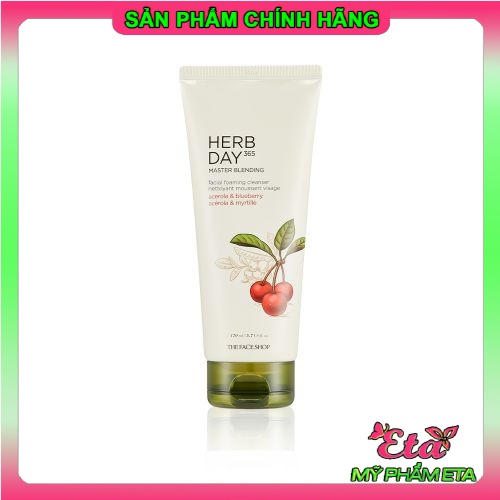 Sữa rửa mặt The Face Shop Herb Day 365 Cleansing Foam TFS cho làn da sáng và mịn màng 170ml