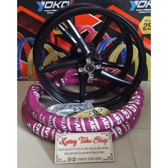 Bánh mâm 5 cây exciter 150/155  bảng 1.61.6 kèm đĩa và vỏ ruột crv 60/70