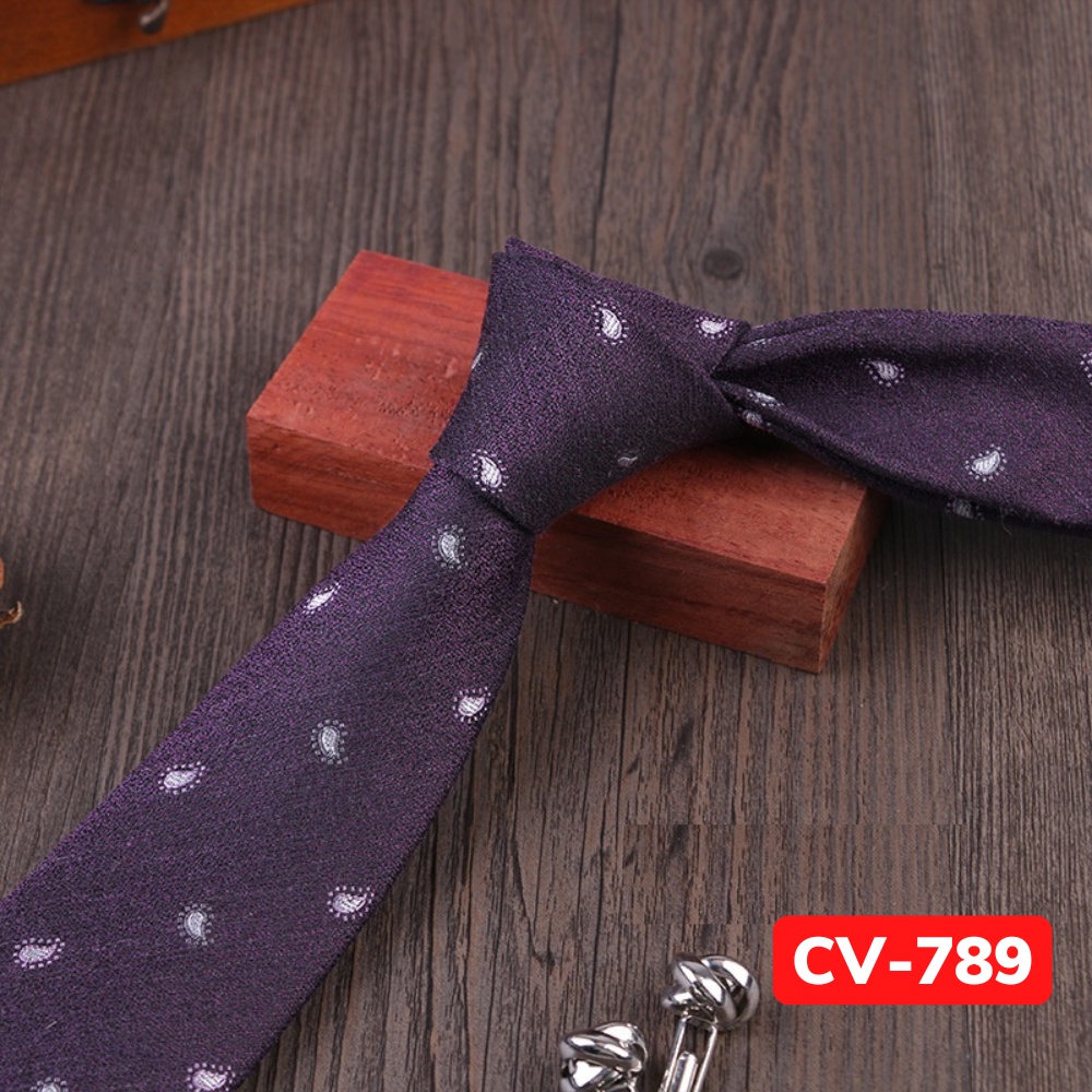 Cravat Nam cỡ trung 7cm cao cấp nhiều mẫu lựa chọn, cà vạt chú rể, Cavat dự tiệc, Calavat công sở CV-789