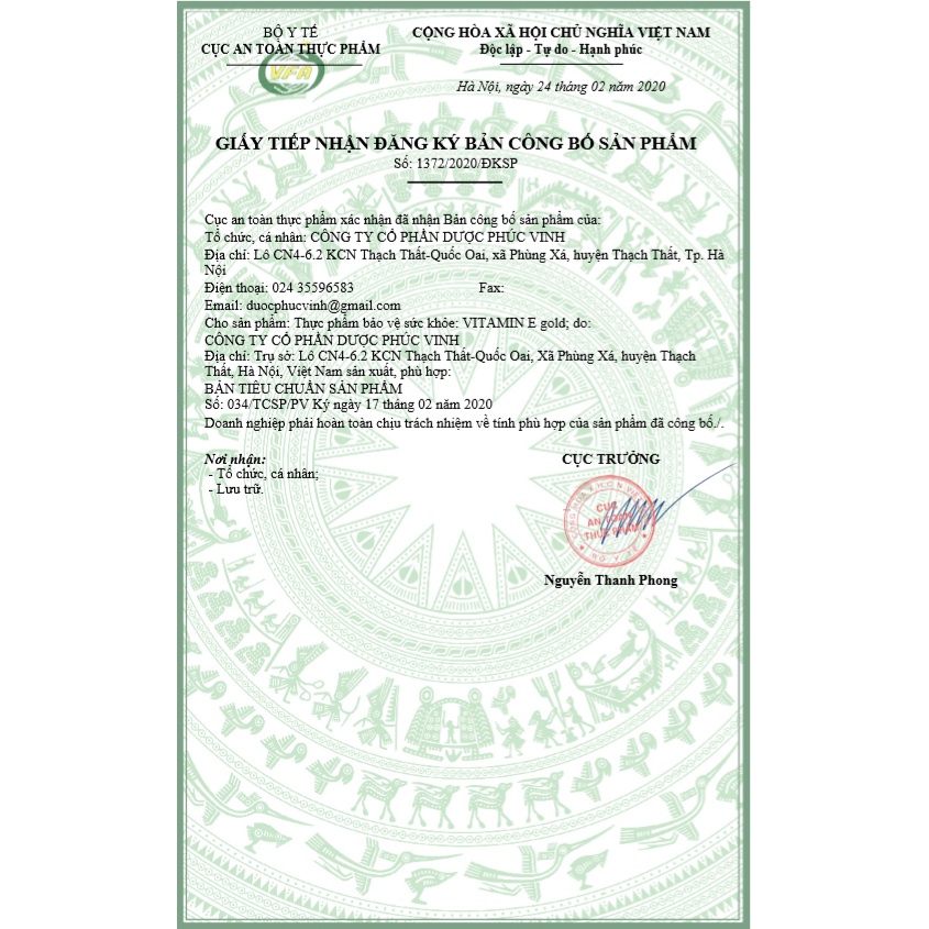 Vitamin GOLD PV - Bổ Sung Vitamin E, Chống Oxy Hóa, Hạn Chế Lão Hóa Da - Hộp 30 viên