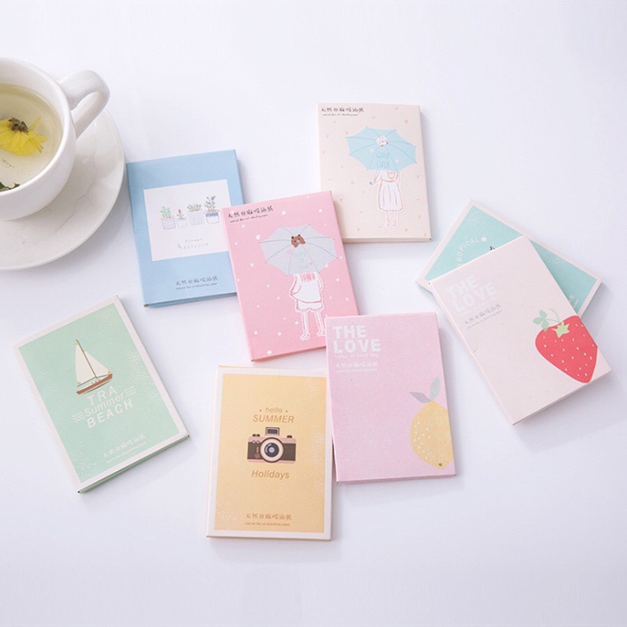 Giấy thấm dầu gói 50 miếng cute - Dumi Shop