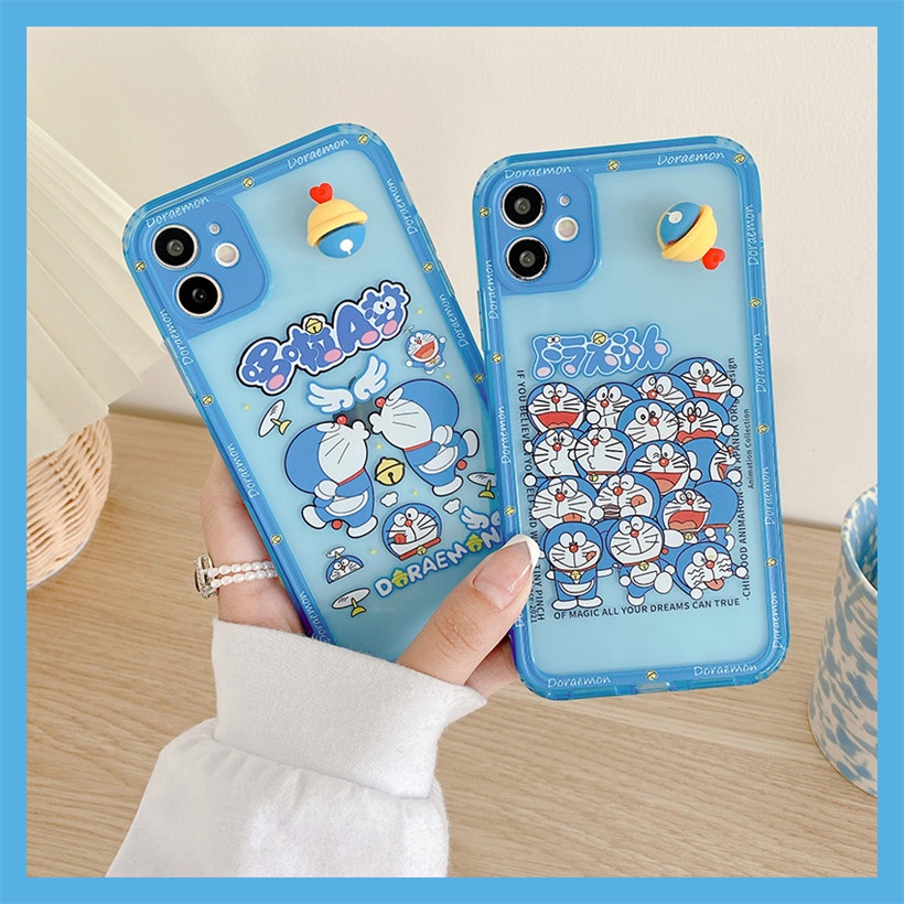 Ốp Điện Thoại In Hình Doraemon Có Chuông Xoay Được Cho Iphone 12 Pro Max 12pro 12 Mini Se2020 11pro Max 11pro 11 Ix Xr Xs Max 7 8 Plus