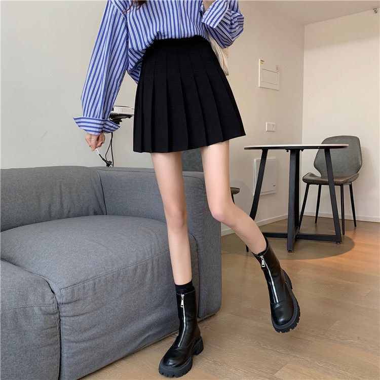 Chân váy tennis basic Lylyshop Unisex chất liệu vải umi cotton mịn lì đứng dáng, có quần lót bên trong đủ màu basic | BigBuy360 - bigbuy360.vn