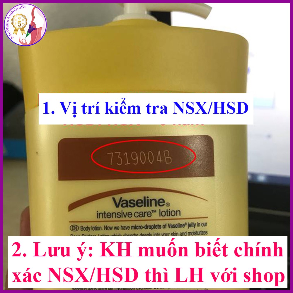 Sữa dưỡng thể vaseline màu vàng chuyên dưỡng ẩm mềm mịn da 725ml made in india