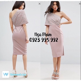 Đầm sequin lệch vai sang trọng