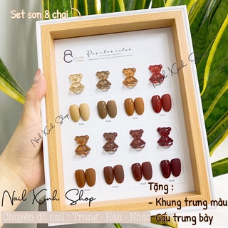 Set sơn gel UV 8 chai ( TẶNG KÈM BẢNG MÀU)