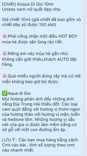 [Mã COS2704 giảm 8% đơn 250K] [Mẫu Thử] Nước hoa Nam ACQUA DI GIO | BigBuy360 - bigbuy360.vn