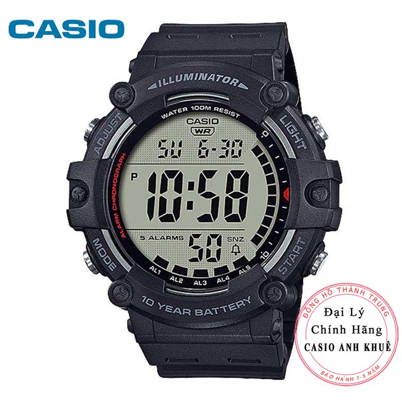 Đồng hồ nam Casio AE-1500WH-1AVDF mặt số rõ pin 10 năm