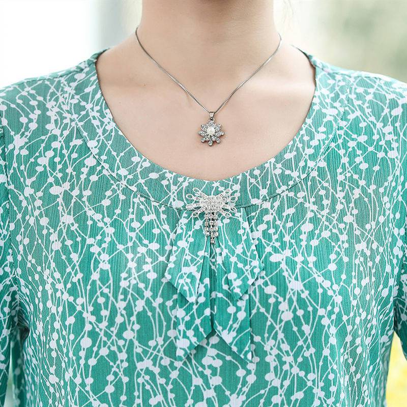 Áo Thun Tay Ngắn Plus Size Thời Trang Cho Phụ Nữ Trung Niên