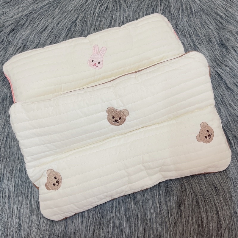 Gối bông thêu thoáng khí cho bé sơ sinh shop bố bống