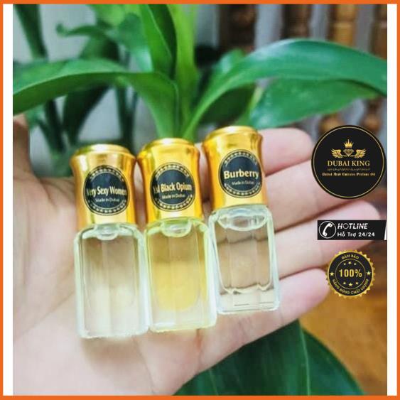 Tinh dầu nước hoa Dubai mini 3ml nhiều mùi hương xài 3-4 tháng, mẫu thử tinh dầu dubai dạng lăn