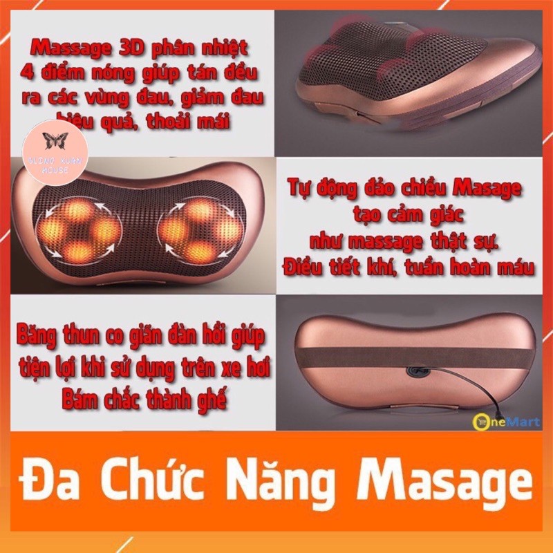 Gối massage 8 bi có đèn led Giá sỉ