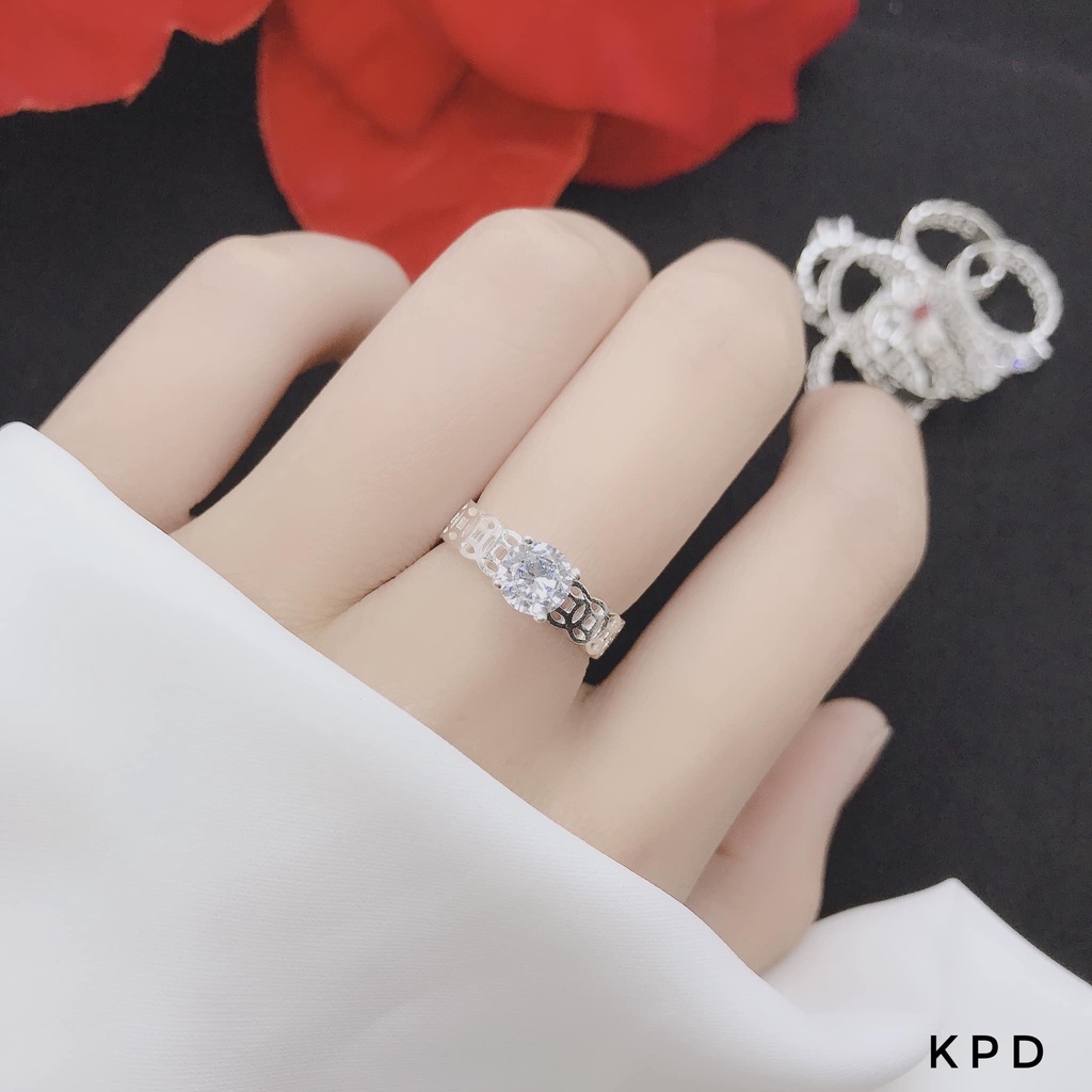 Nhẫn Kim tiền bạc ta cho nữ cầu tài lộc, may mắn, chất liệu bạc ta ss925 - Mã TSJKT2