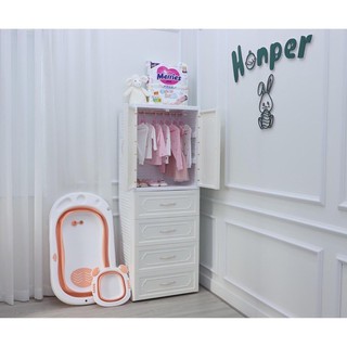 Tủ Nhựa HONPER 5 tầng vân gỗ