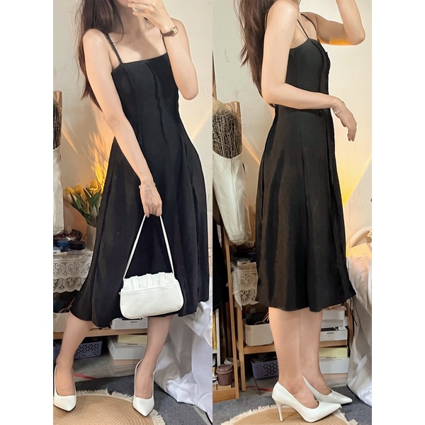 Đầm Hai Dây Dáng Xoè Dài taobao order