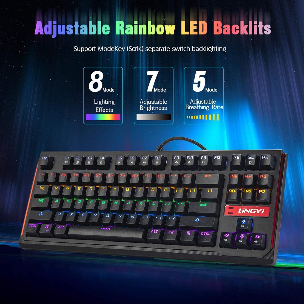 Bàn phím cơ TKL 87 key Lingyi Zeryou siêu chất mini nhỏ gọn