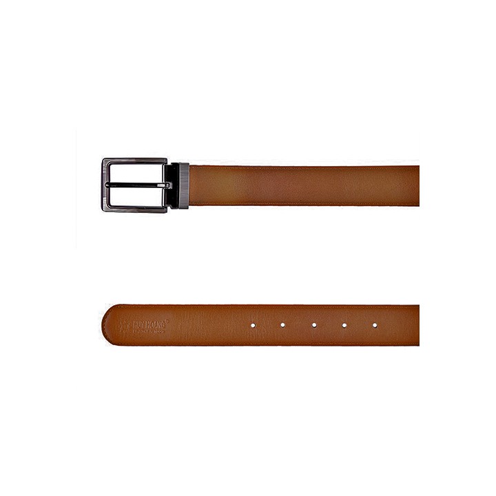 Dây nịt nam Huy Hoàng viền chỉ 3,5P màu da HP4128