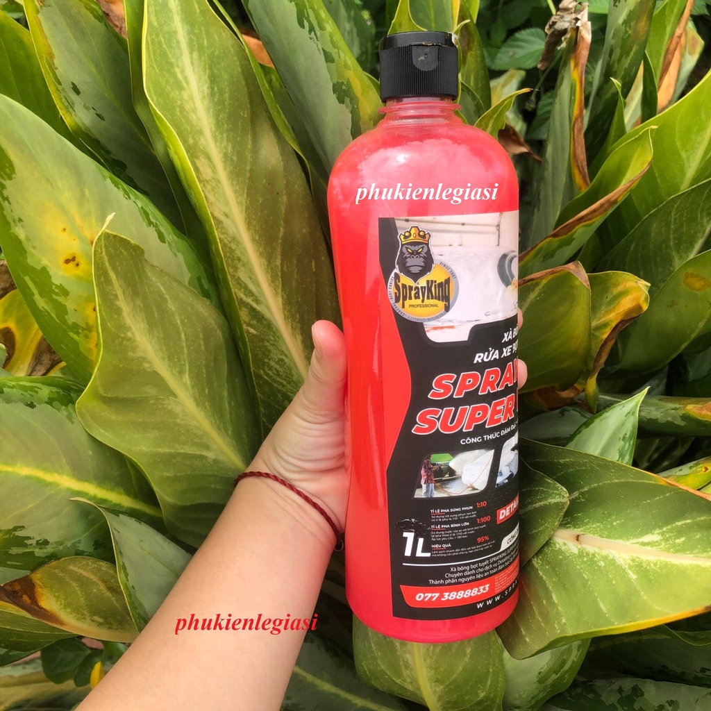 Xà Bông Xà Phòng Rửa Xe SPRAYKING siêu bọt tuyết chính hãng, an toàn 1L