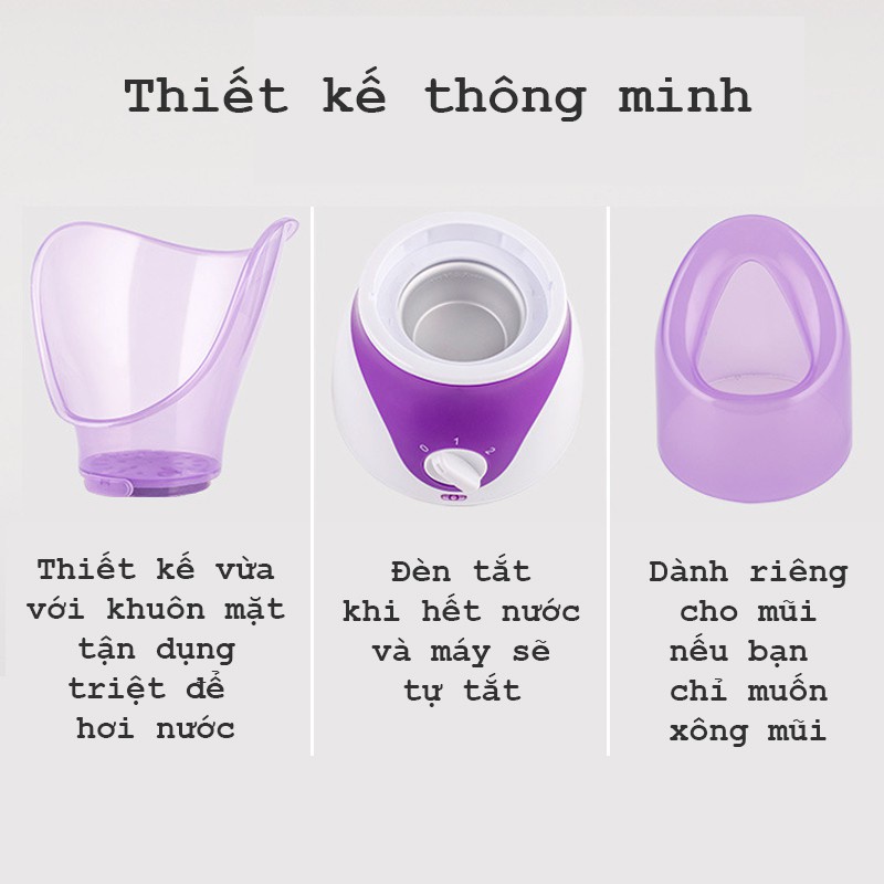 Máy xông mặt mini thảo dược hoa quả nóng xông hơi mũi thông minh