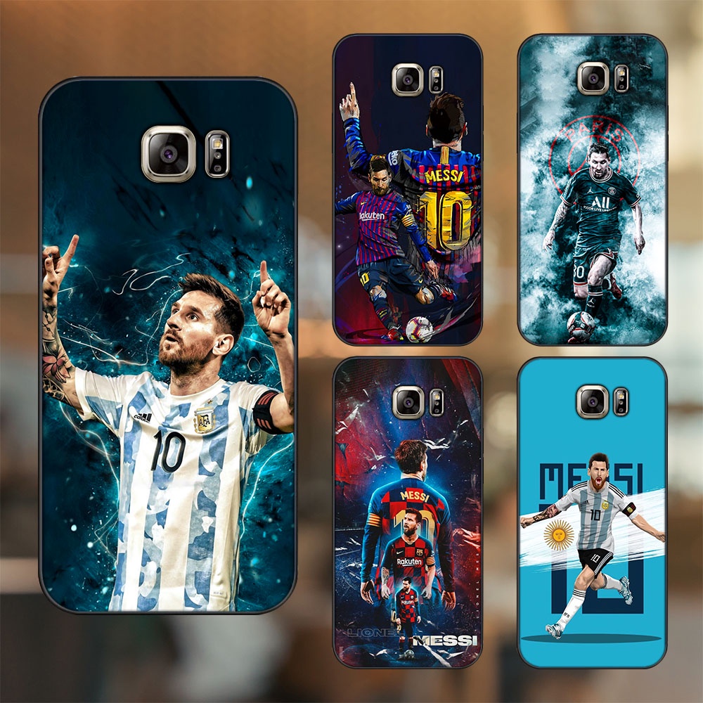 Ốp lưng Samsung Note 5 viền đen in hình Lionel Messi Barcelona PSG