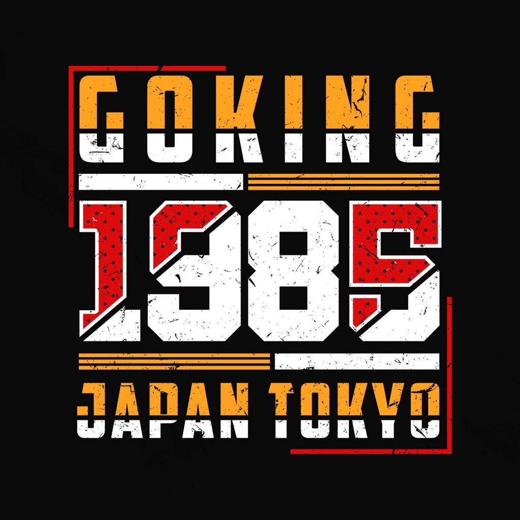 GOKING-1985-JAPAN-TOKYO, mã Goking4. Áo thun trẻ em hàng hiệu cao cấp, bé trai và bé gái