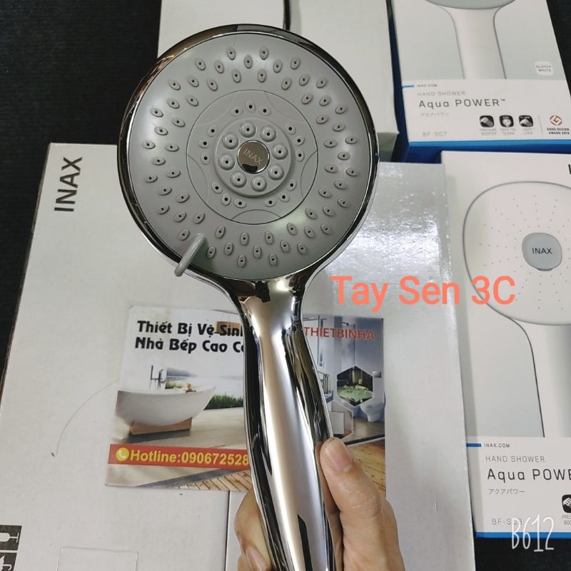 Tay sen tắm tăng áp INAX Aqua Power, tăng áp 500%,tay sen massage 3-5 chế độ dễ vệ sinh,hàng chính hãng