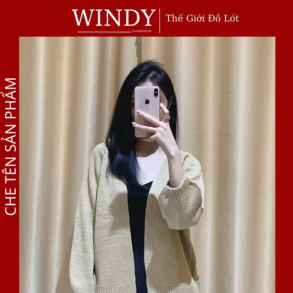 Áo Khoác Len Nữ Cadigan Chất Dày Dặn Cao Cấp Thu Đông Hàng VNKX Windy Secret