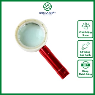 Kính lúp có đèn đường kính 75mm độ phóng đại 10X mẫu cầm tay G75_ Kèm hộp quà tặng cực xinh