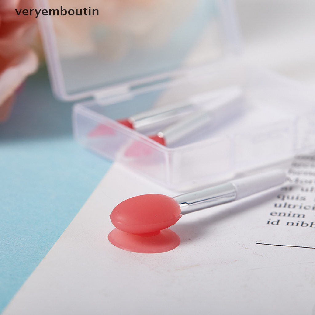 Cọ Đắp Mặt Nạ Môi Bằng Silicone Kèm Nắp Đậy Chống Bụi Tiện Lợi