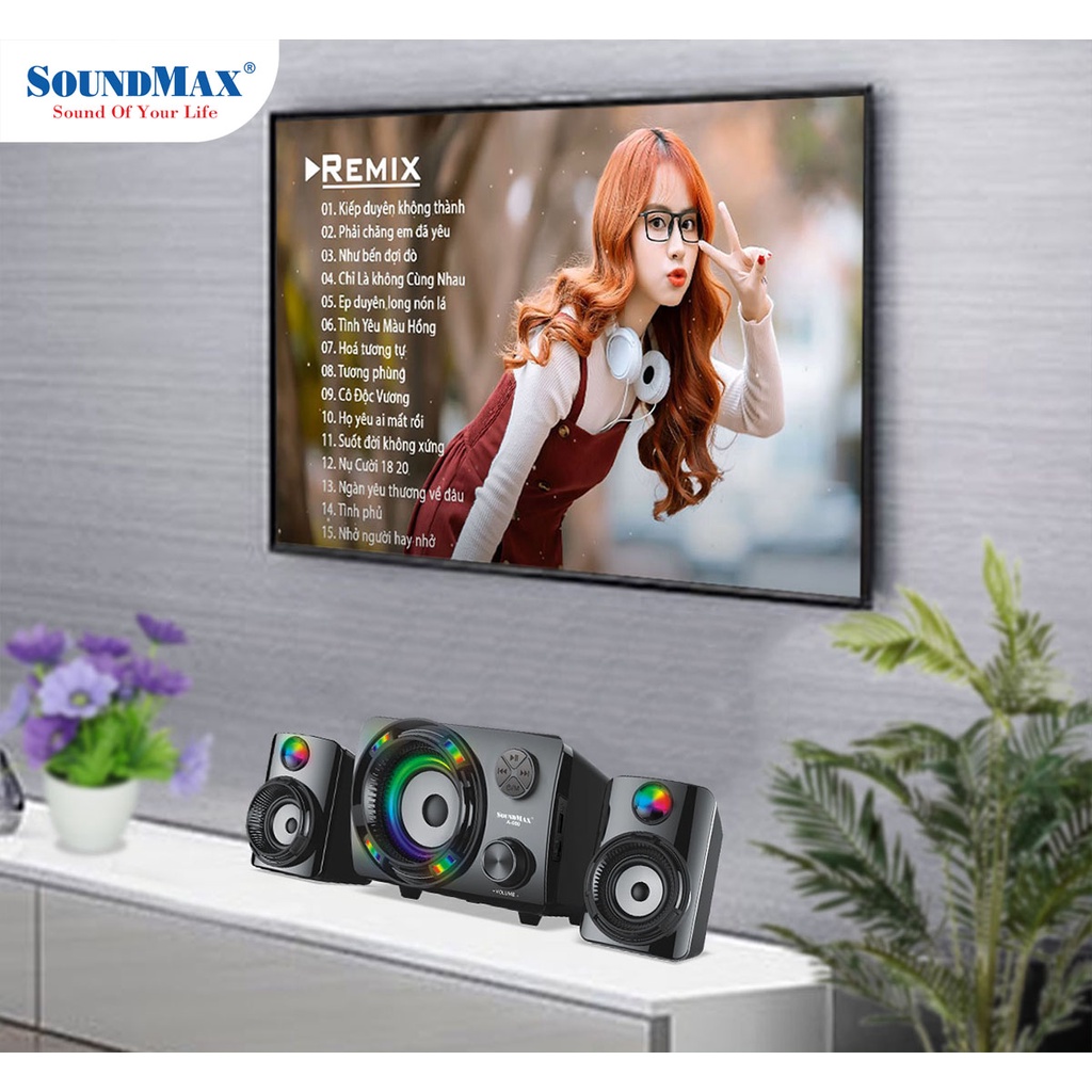 [Mã ELHACE giảm 4% đơn 300K] Loa Vi Tính SoundMax A-600/2.1 - Hàng Chính Hãng