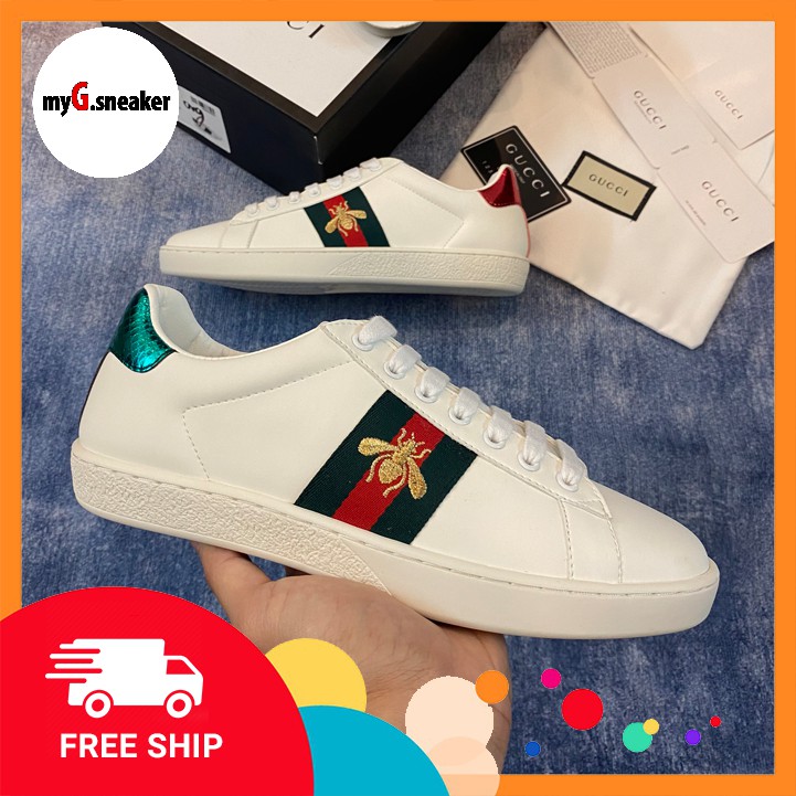 [Full Phụ kiện]  Giày Gucci ong da cao cấp bản tiêu chuẩn | BigBuy360 - bigbuy360.vn