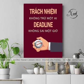 Tranh canvas cổ động TRÁCH NHIỆM KHÔNG TRỪ MỘT AI KHỔ LỚN