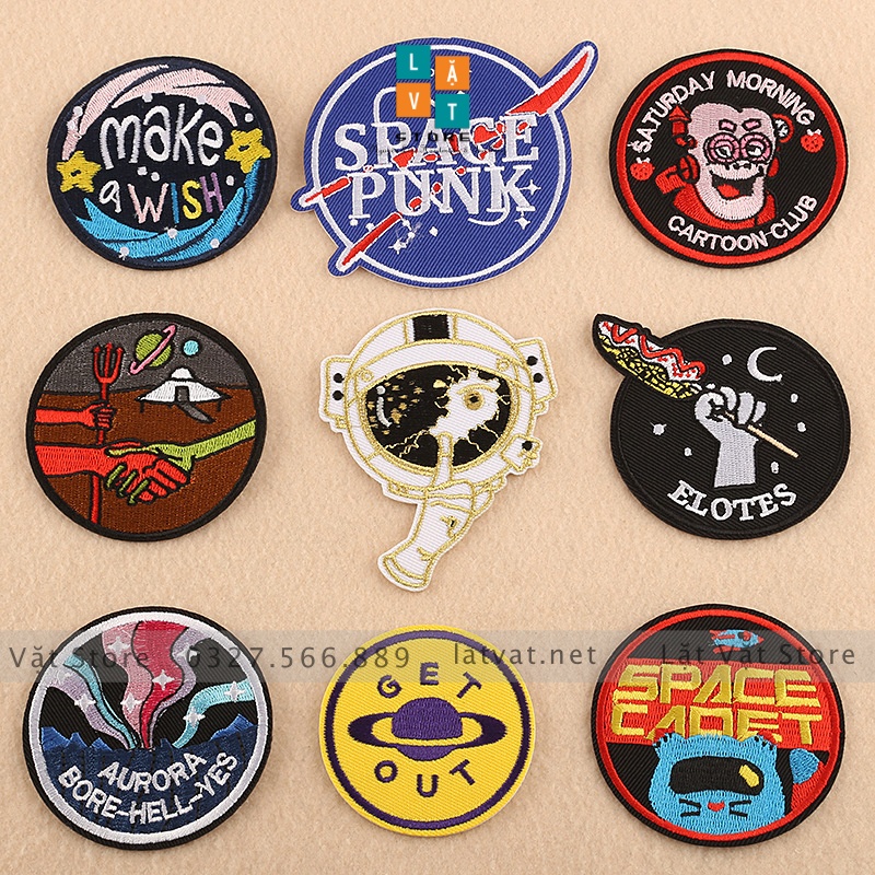 Sticker, Logo Patch Ủi Quần Áo Phong cách Đường phố, phá cách